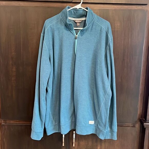 Eddie Bauer Blue 1/4 Zip Sweatshirt XL Tall XLT - Picture 1 of 5